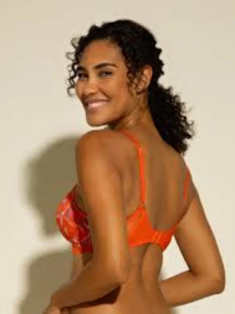Cosabella Paradiso Lace Underwire Demi Bra Sicilian Orange Size 34C NWT